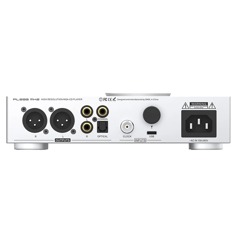 SMSL PL200 mk2 CD HIFI MQA-CD Hi-res CD Player Piano Keys Design DSD512 Bluetooth LDAC Aptx-HD Hi-End Class PL200MKII ES9039q2m view 6