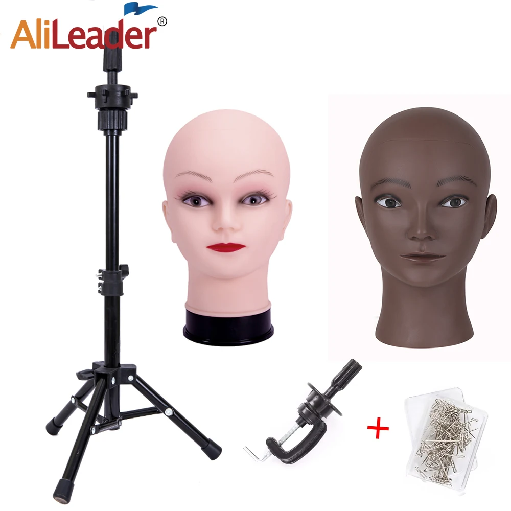 

64 см штатив для парика с лысой головкой манекена, черная мини-подставка для парика, штатив с лысиной головой, регулируемый штатив для парика, футболки