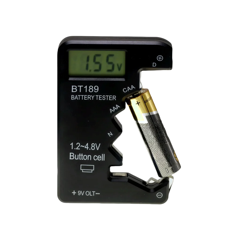 Imagem -02 - Universal Household Lcd Digital Display Testador de Bateria Ultra-pequeno Battery Tester 9v Caa Aaa n d Bt189