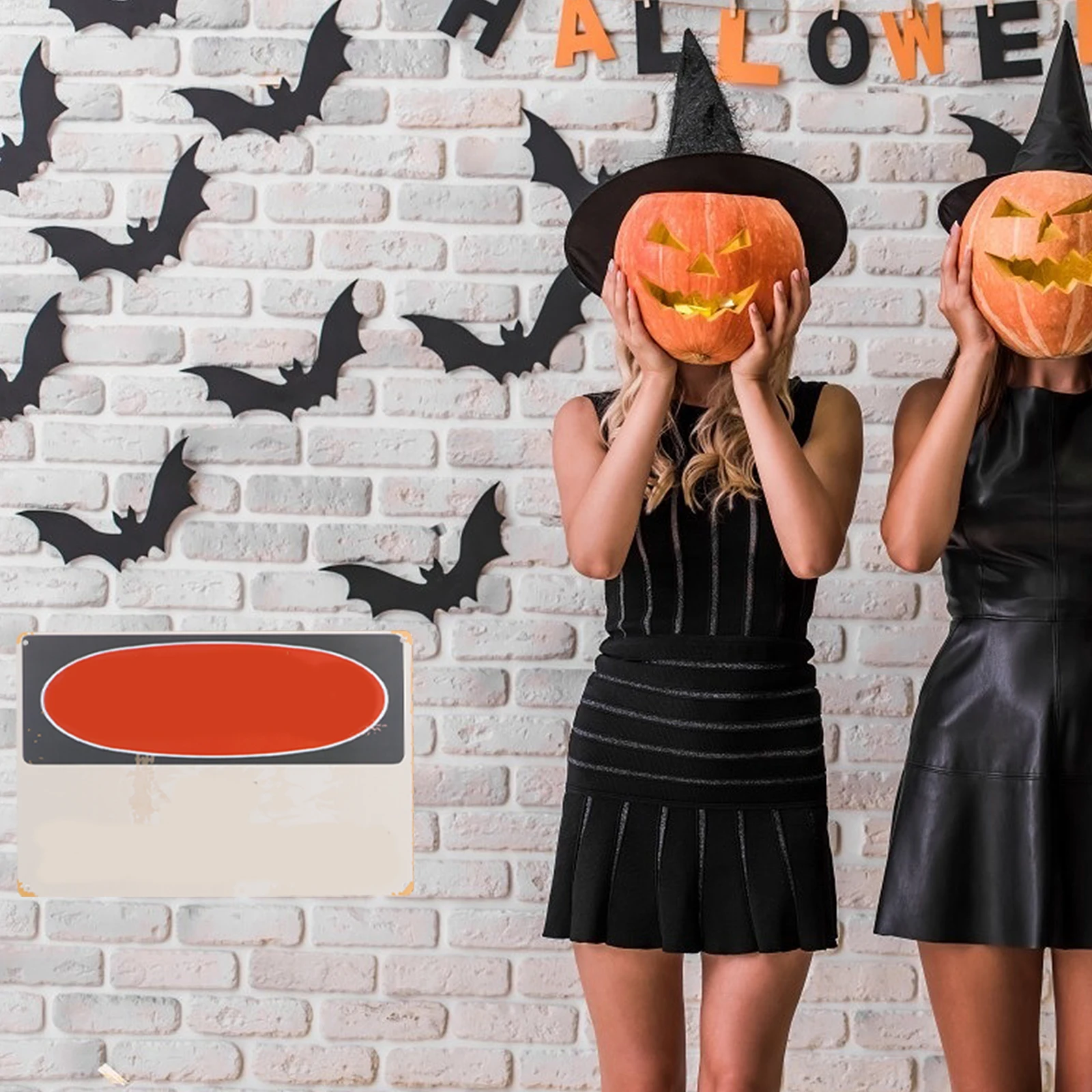 

Party Decoration Halloween Signs Iron Painting Warning Board Tin Sign for Families Friends Pictures