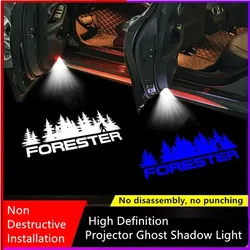 2Pcs LED Car Door SantaFe Emblem Light Welcome Lamp Wireless Laser Projector For Subaru Forester 2013-2020 2021 2022 2023 2024