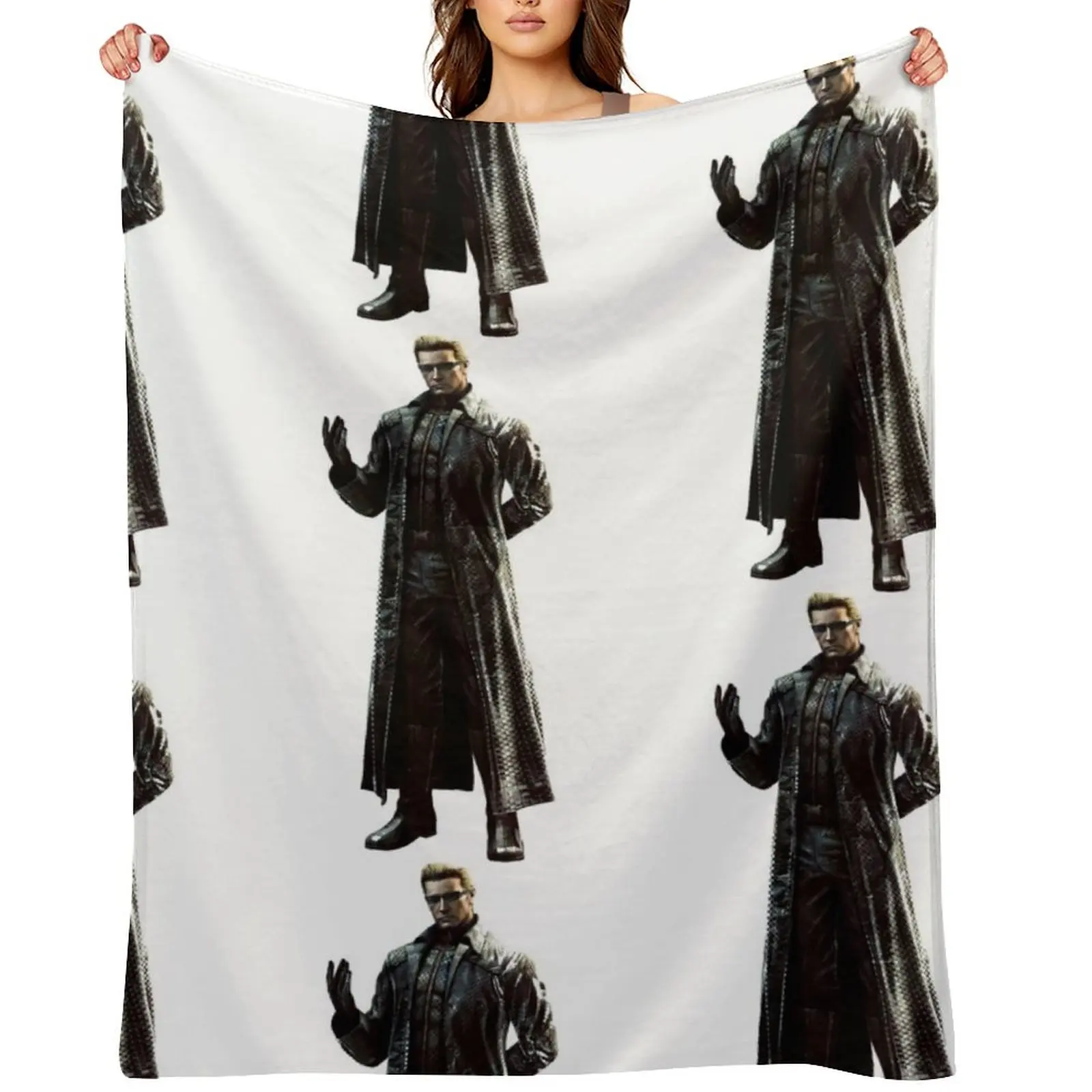 

Albert Wesker Throw Blanket Loose Tourist halloween Bed linens Blankets