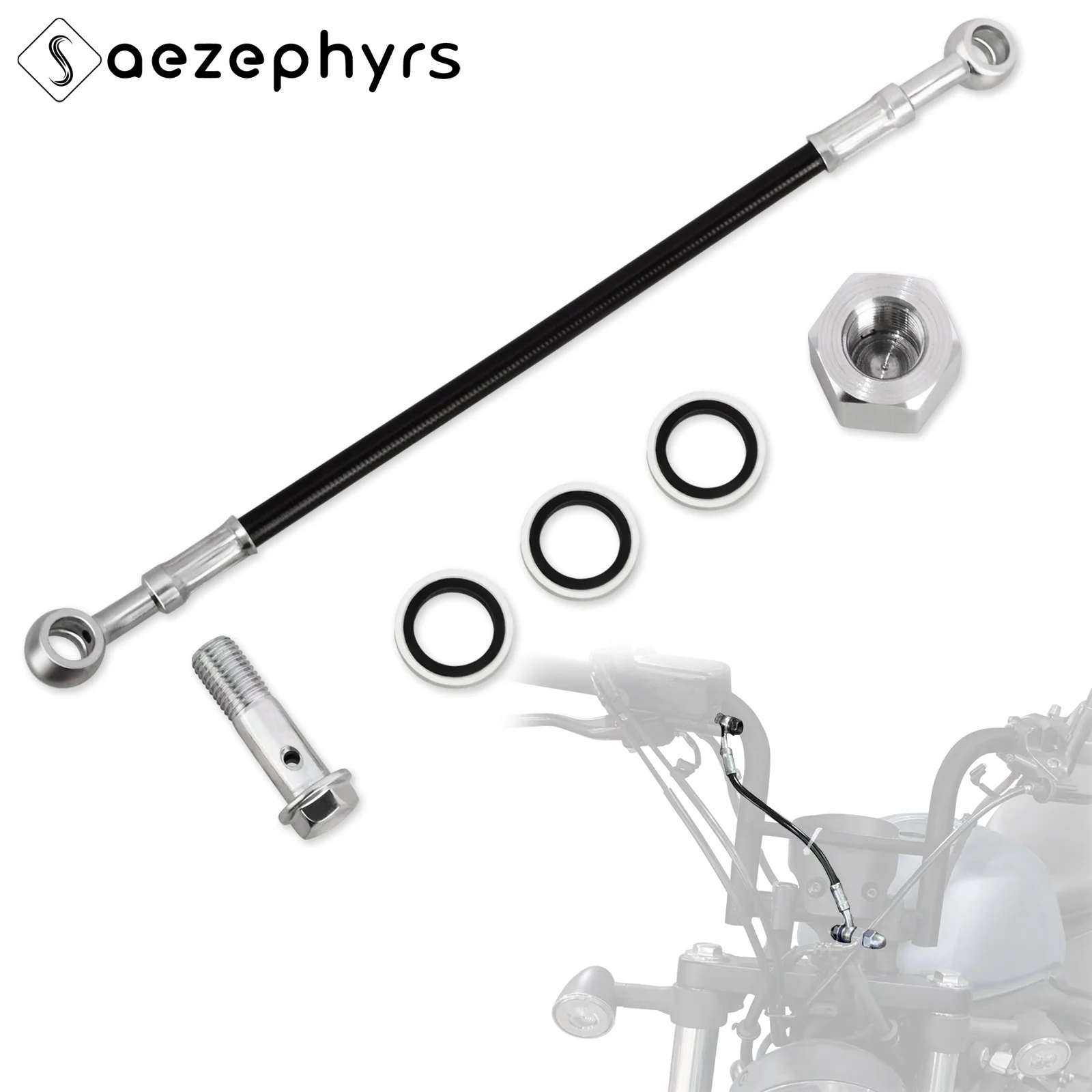 Universal accesorios 25cm Brake Line/Hose Extension/Extend Connector for most motorcycles Honda Yamaha  Kawasaki Suzuki