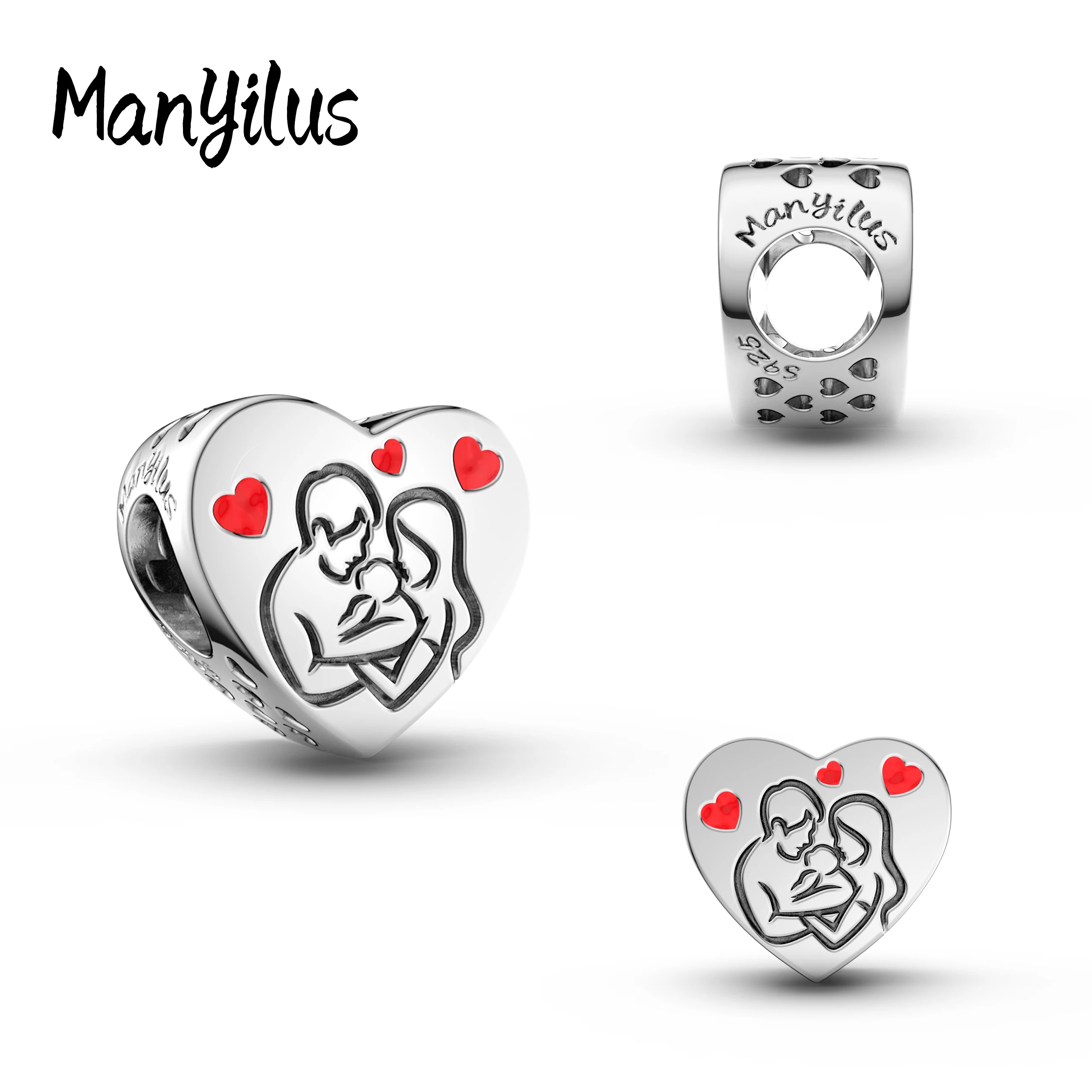 

Подвеска Manyilus Stopper из стерлингового серебра 925 пробы, подходит для оригинального бренда, подвески «сделай сам», браслет, ювелирные аксессуары