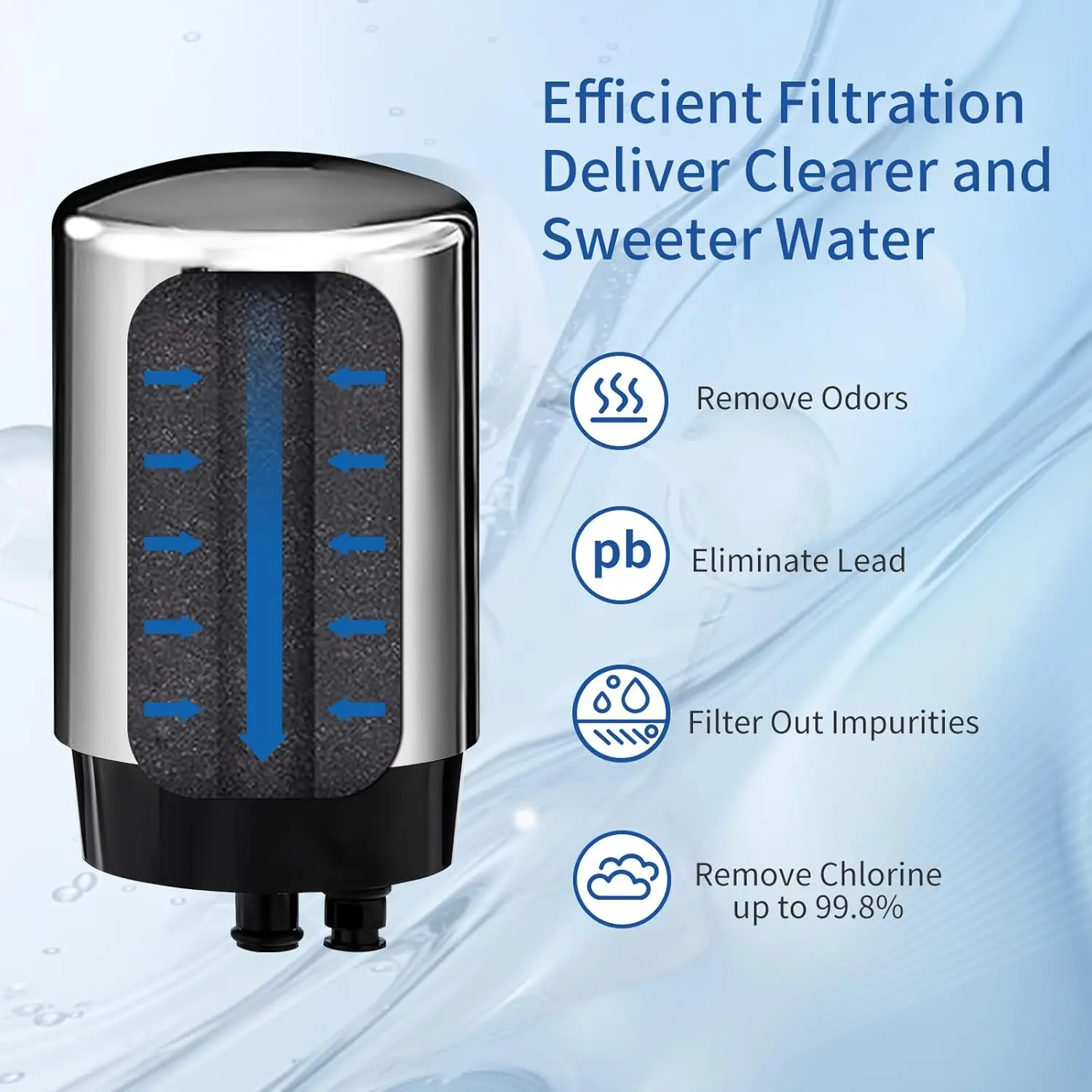 4-pack kranenfilterpatroon (FR-200,FF-100), vervanging voor Brita ®   Kraanfilter, waterfilter compatibel met Brita ®   Kraan