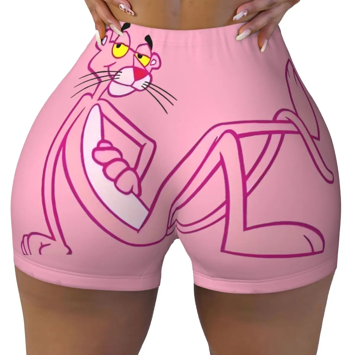 

Custom Panthers Cute Wallpaper Volleyball Biker Gym Shorts Women's Funny Anime Athletic Workout Yoga Shorts