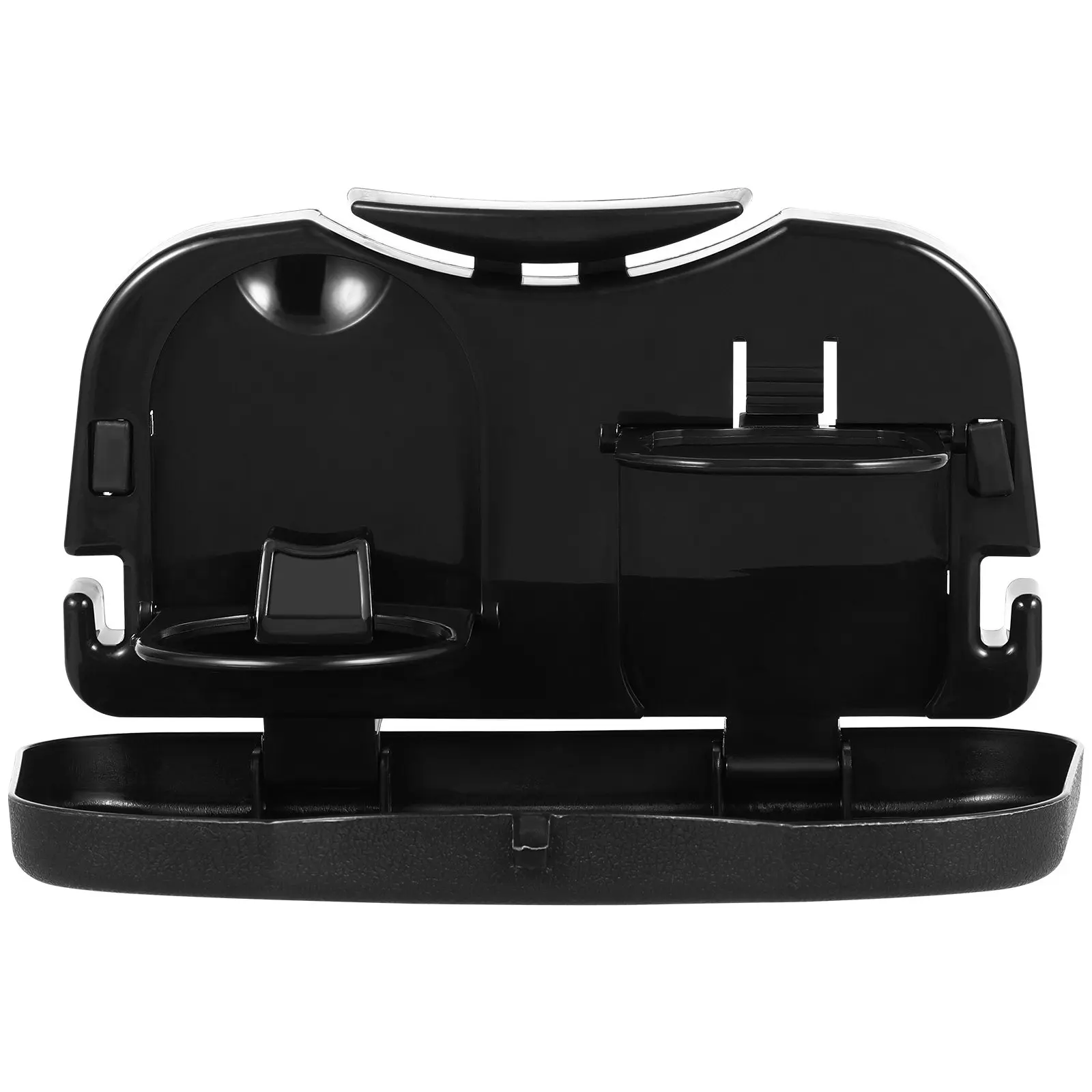 Foldable Car Food Tray Table for Seat Back 2 Cup Holders Multipurpose Flat Surfaces Compact Space Saving Organizer for Bottles view 2