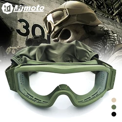 Wojskowe gogle taktyczne wiatroszczelne Airsoft okulary do paintballa męskie damskie okulary do gier wojennych Camping piesze wycieczki zapobieganie piasku UV400