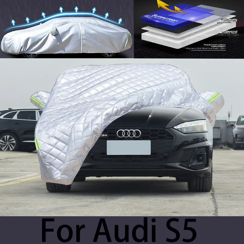 

For Audi S5 Car hail protection cover Auto rain protection scratch protection paint peeling protection car clothing