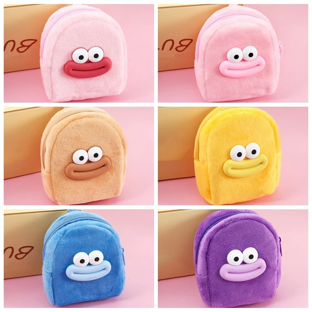 Sausage Boca Plush Coin Purse, Batom Bag, Fone de ouvido, Carteira Zero Portátil, Dos desenhos animados Kawaii Mini Saco De Armazenamento, Cabo de dados