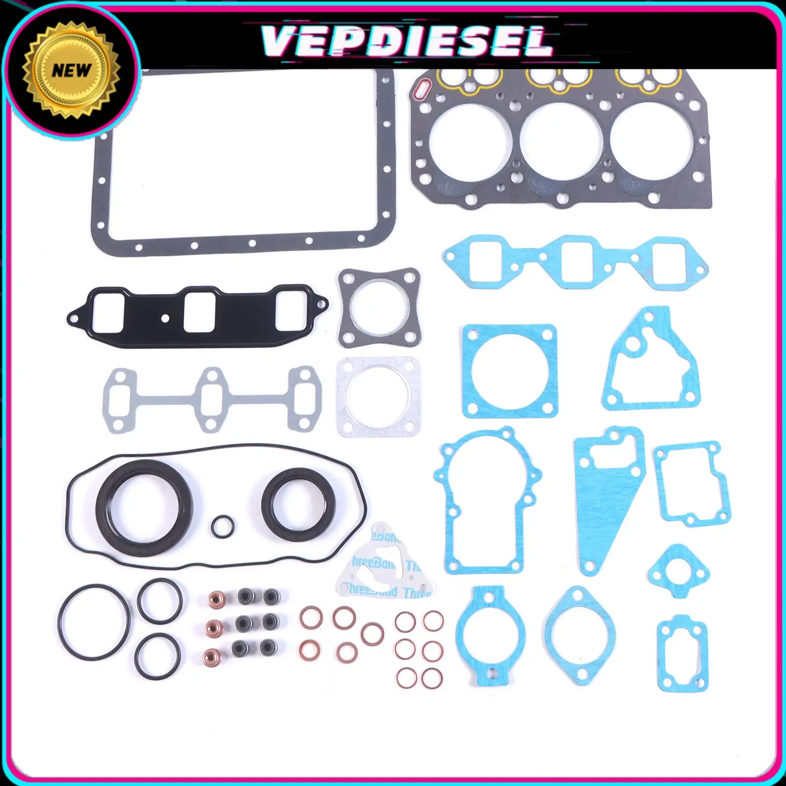 

3TNA72 3TNA72L 3TNA72UJ Engine Gasket Kit For Yanmar Engine Kobelco SK15SR Excavator Mini Digger Tractor Generator Loader