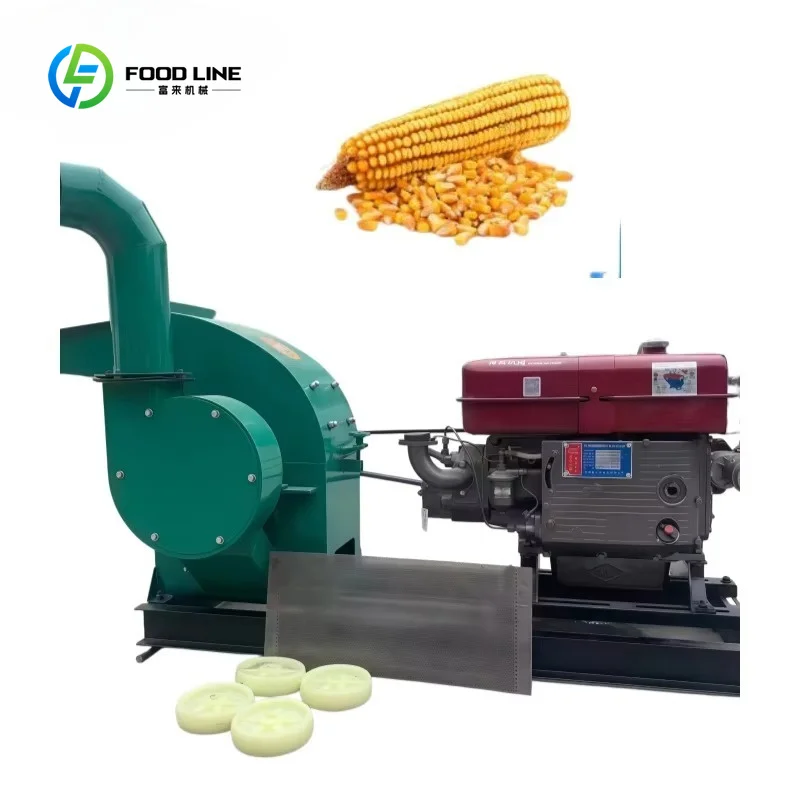 Customized Portable Diesel Feed Hammer Mill Farm Use Grain Straw Feed Powder Grinding Equipment