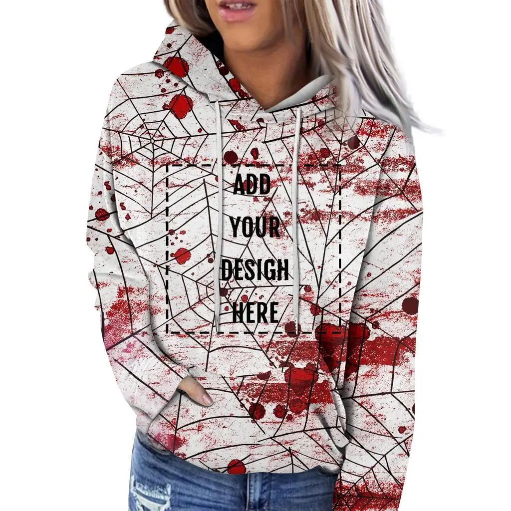 

2024 Four Seasons Fashion Trend 3D Printed Casual Versatile Bloody Letter Pattern Hoodie MC11 Extremely Simple Style