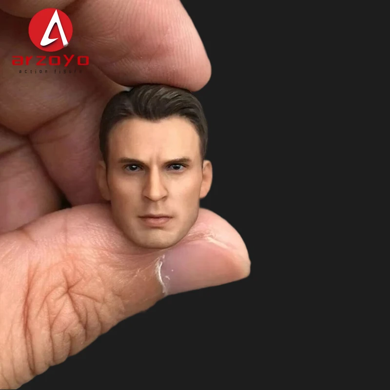 نموذج منحوت لنحت رأس ستيف روجرز بمقياس 1/12 لجسم شخصية جندية ذكر مقاس 6 بوصة