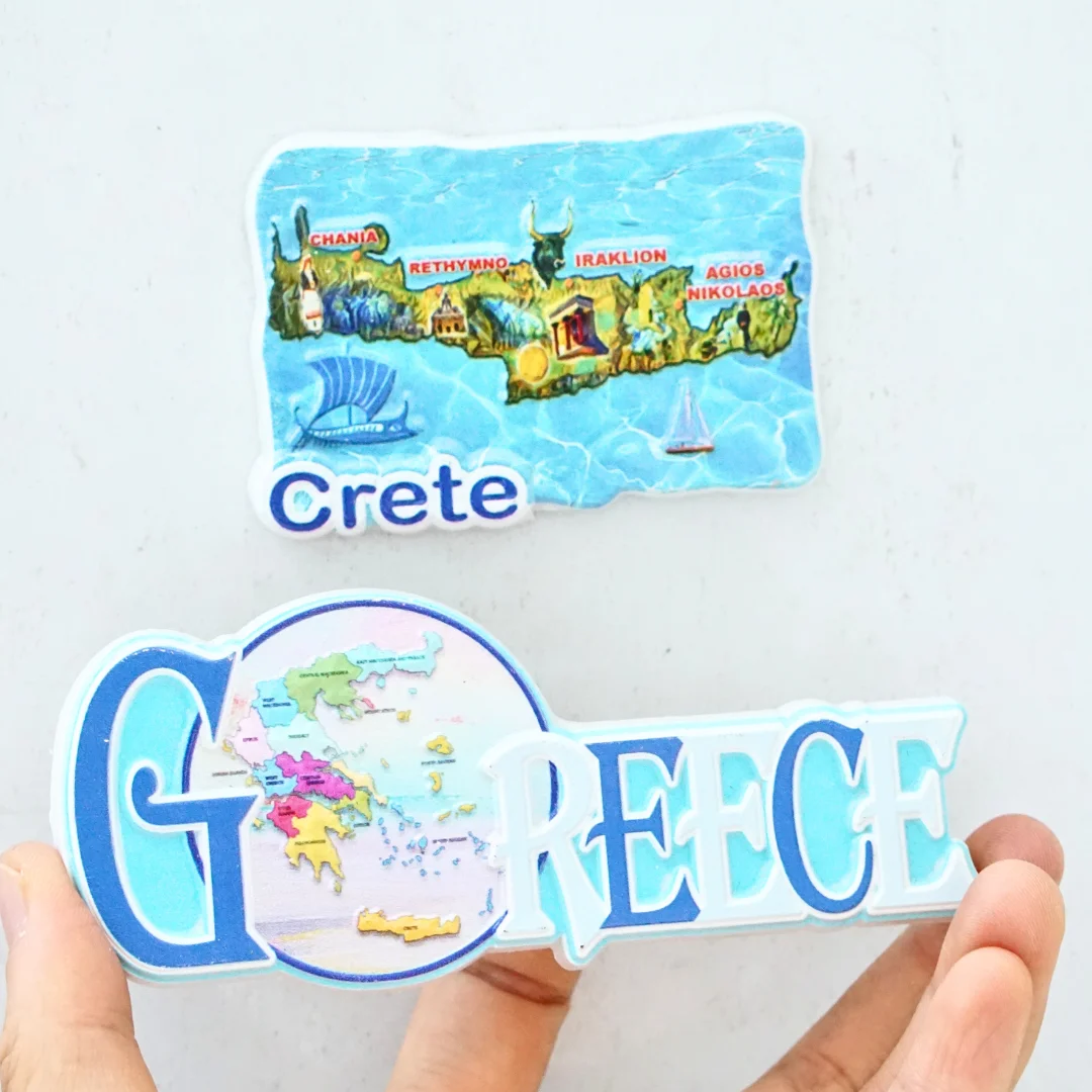 

1pc, Greek refrigerator magnet, blue refrigerator magnet, Crete refrigerator magnet, Greek landscape decoration, home decoration