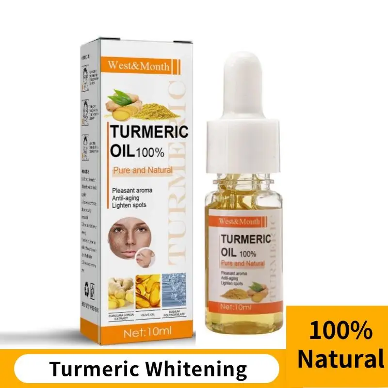 Turmeric Whitening Freckle Removal Essential Oil Lightening Freckle Brightning Serum Fade Dark Spot Skin Care For Women