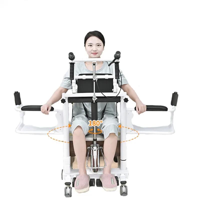New Arrival Patient Transfer Hydraulic Lift Chair Shifting Nursing Medical Wheelchair Blue CZX-Y06 Rehabilitation Equipment