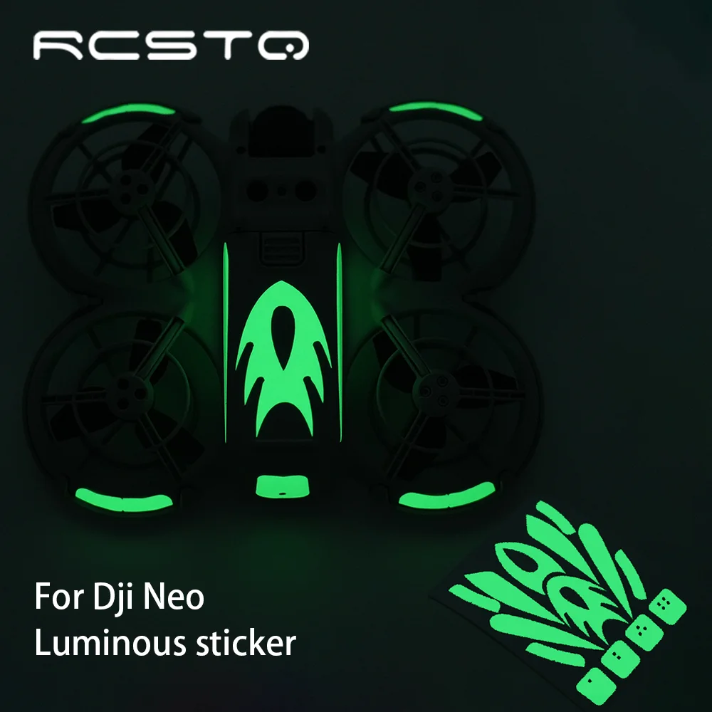 

RCSTQ Luminous Night Stickers For DJI Neo Drone Night Flight Fluorescent Sticker Glowing Tape For DJI Mini 3 Pro Accessories