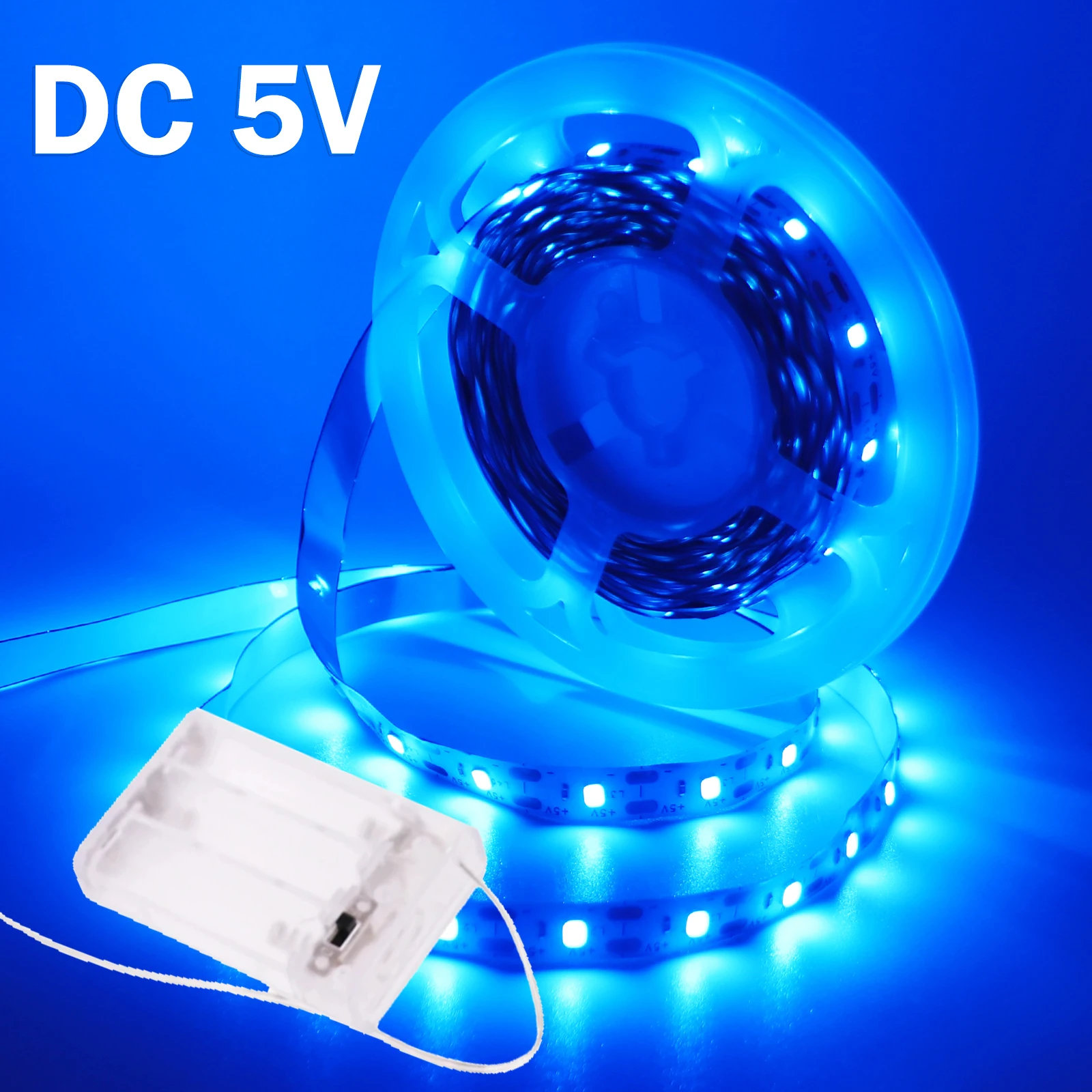 

Battery-Powered Adhesive LED Strip 5V 2835 60LEDs/m Not Waterproof Flexible Tape for TV Background Lighting Night Lamp 7 Colors