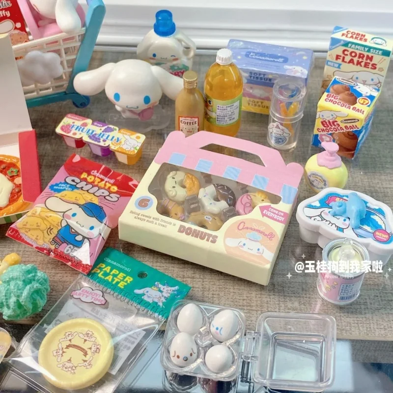 

Новое поступление, Re-Ment Cinnamoroll, миниатюрная серия для супермаркета, слепая коробка, сцена, тонкая модель, сбор шикарных игрушек, подарки на день рождения