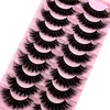 10 Paar Mix-Wimpern aus Nerz, flauschig, dramatisch, falsche Wimpern, natürlich, lang, künstlicher Nerz, dünne, künstliche Wimpern, sieht aus wie Verlängerung XH01 – Detail 13