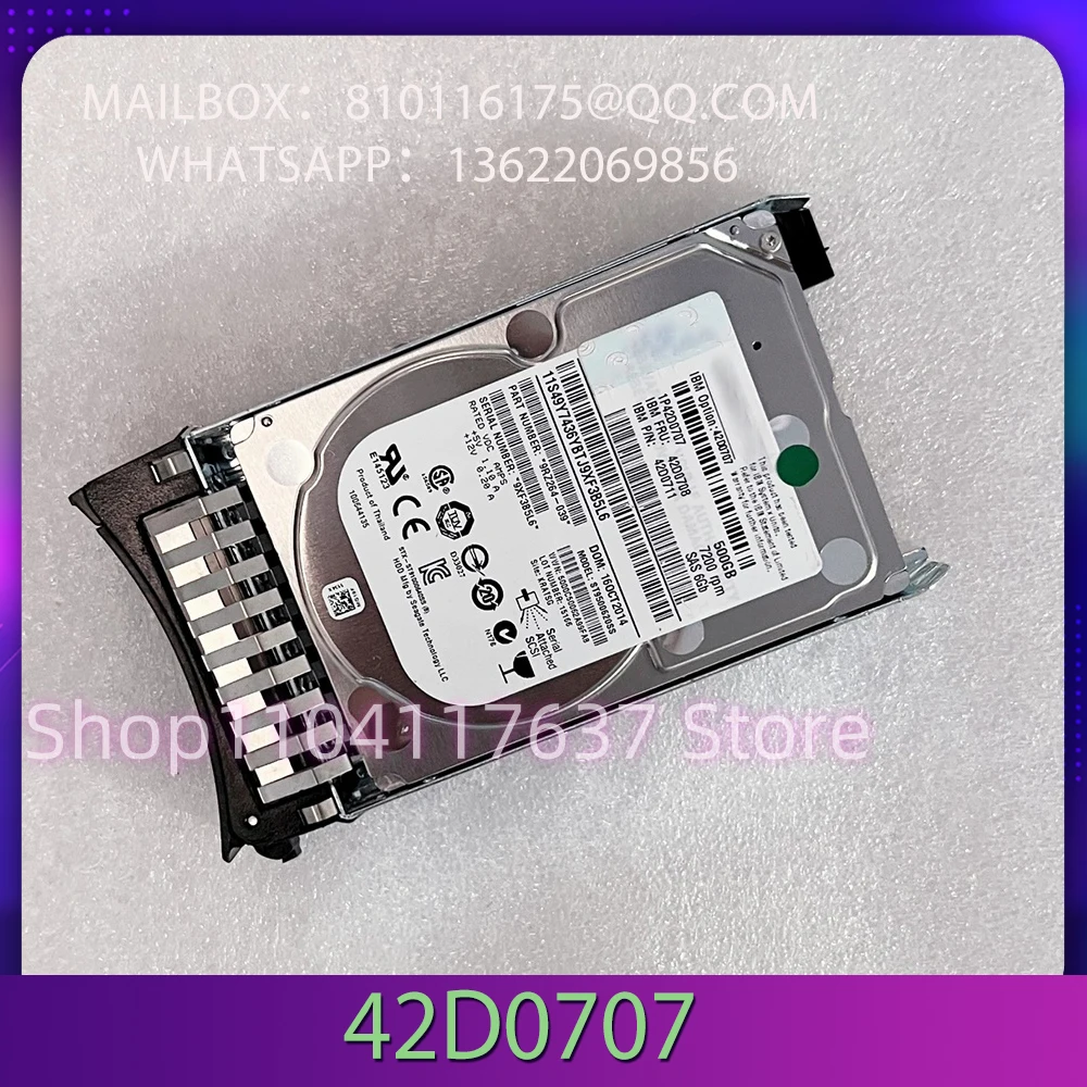 

HDD For IBM Hard Disk 500G 7.2K SAS 2.5" Hard Drive X3850X5 X3950X5 42D0708 42D0707