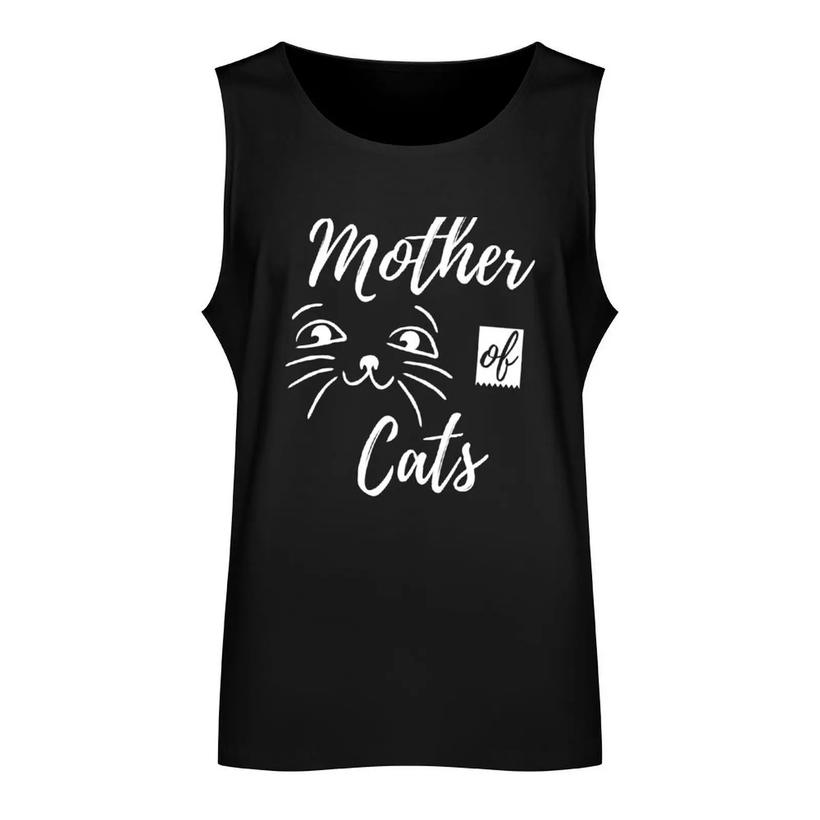 Funny Mother of Cats Cute and perfect Gift Idea Design For Cat Lady Tank Top T-shirt sports men gym clothing