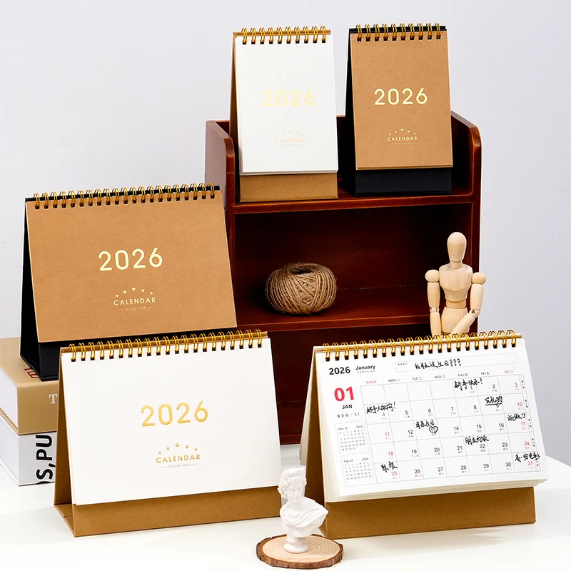 

【A-Beautiful】2026 Desk Calendar Annual To Do List Monthly Daily Planner Time Management Book