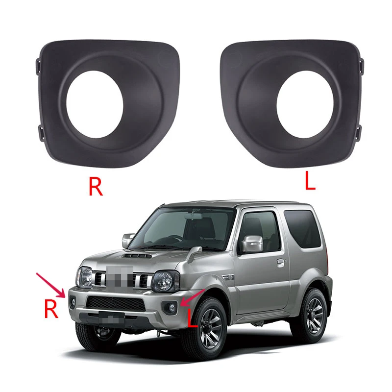 For Suzuki Jimny SN413 2012-2017 Front Fog light Lid Trim Cover  Lamp Bezel Frame Shell