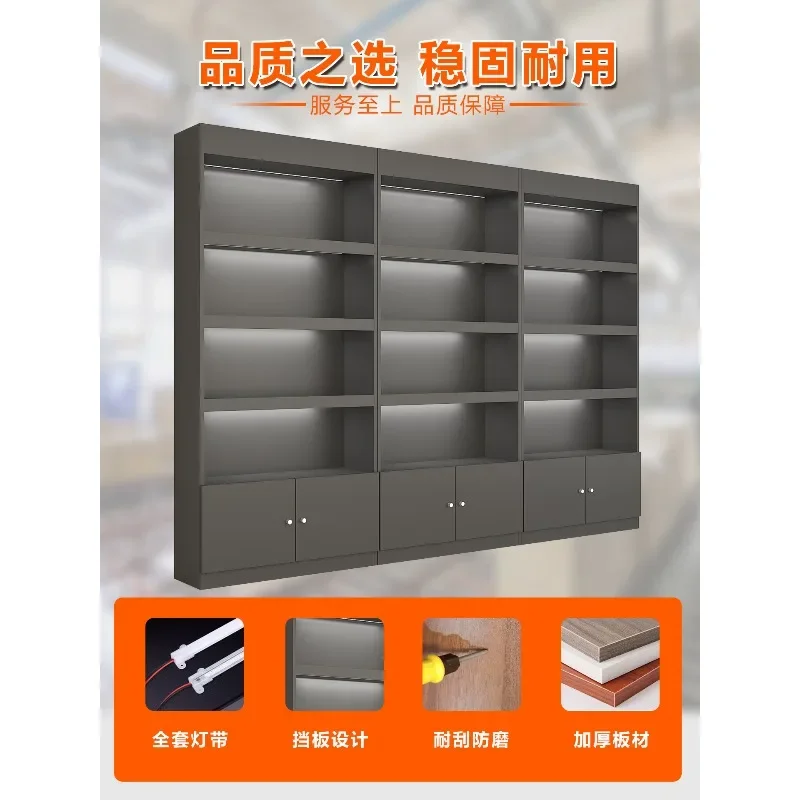 Shelf Display Cabinet Display Cabinet Tea Shop Supermarket Convenience Store Tobacco and Wine Cabinet New Vertical Floor Display