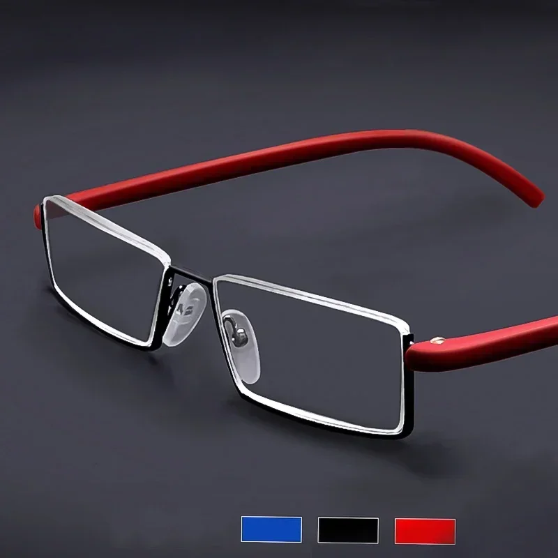 Anti-blue Rays Presbyopia Glasses Fashion Half Frame Portable Personality Reading Glasses for Men Women Computer Eyewear Diopter