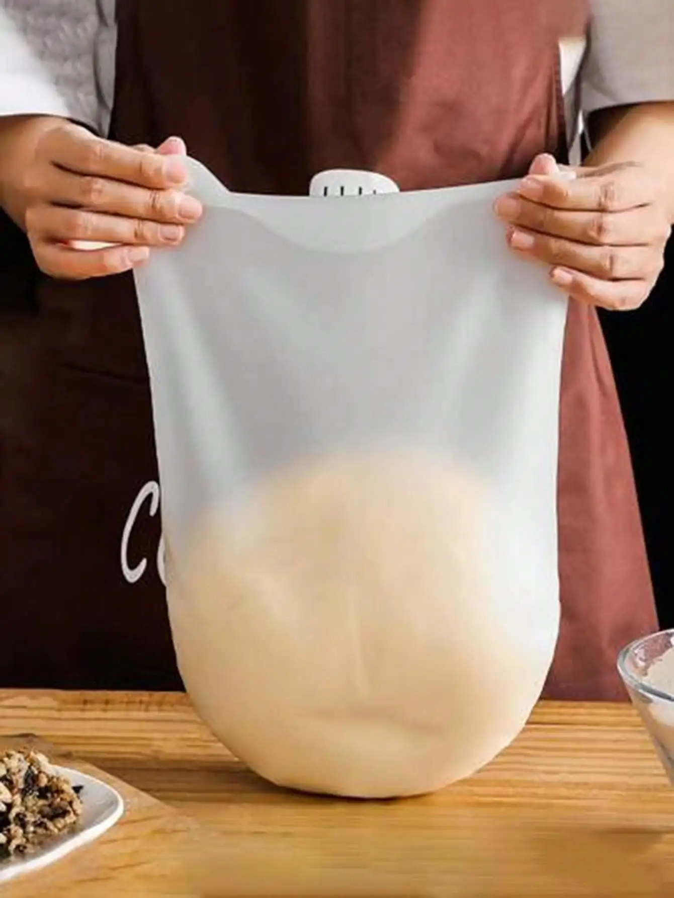 1pc Thick Silicone and Dough Bag for Kneading Dough, Household Living Dough, Non Stick Kneading Dough, Food Grade Hair Bag