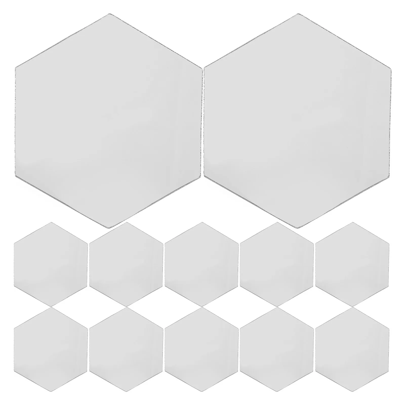 12Pcs Acrylic Mirror Wall Sticker Peel and Stick Distortion Free Reflective Surface Stylish Bedroom Wall Decor Sticker Home