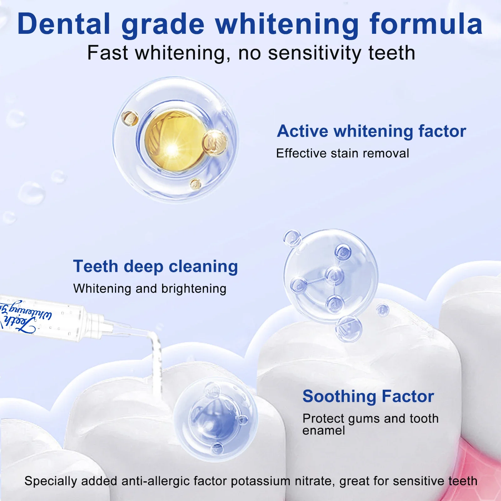 Teeth Whitening Kit 35% carbamide Peroxide Tooth Whitening Gel Full Set Use For LED Light  Dental Bleaching Gel Teeth Whitener