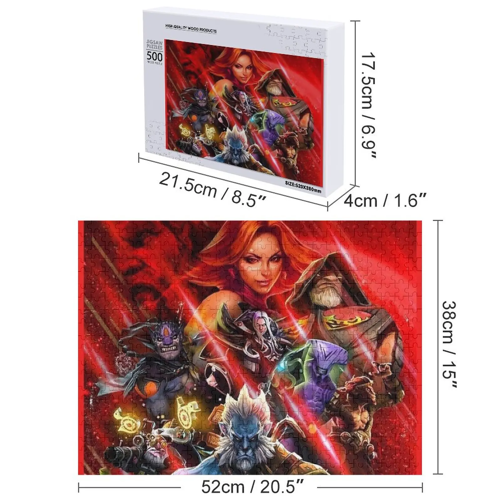 dota 2 - game poster Jigsaw Puzzle Custom Photo Anime Custom Wooden Name Wooden Animal Puzzle