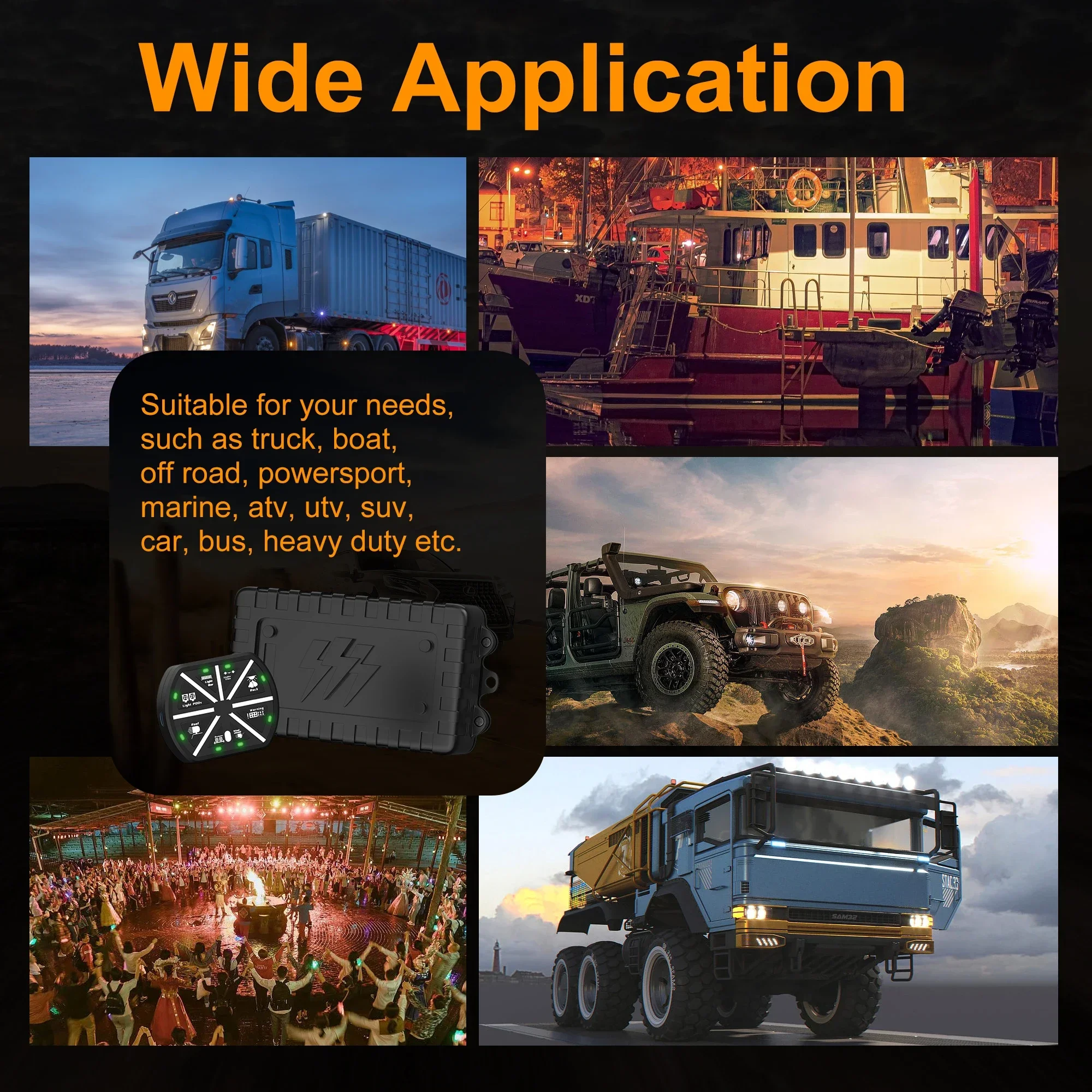 8 عصابة لوحة التبديل الأخضر LED RFB الطريق عالية الطاقة وحدة تحكم متكاملة 80A دائرة DC12-24V لوحة التبديل التحكم مع اللاسلكية #6