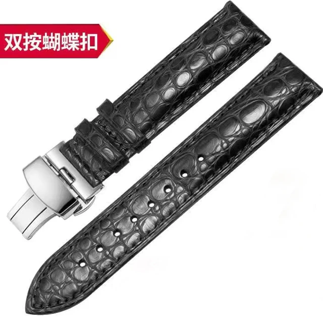 

Crocodile Leather watchband 12 14 16 18 19 20 21 22 24mm For Men Women Genuine Alligator Watch Straps Bands Belt Accessories