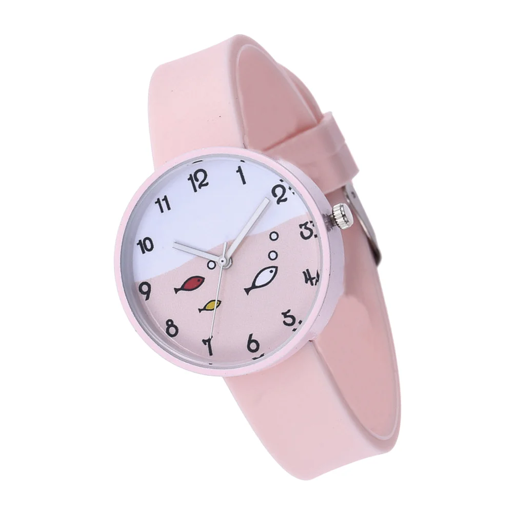 Watch for Women Student Quartz Watches Ladies Decor Casual Boy Pink Glass Girls