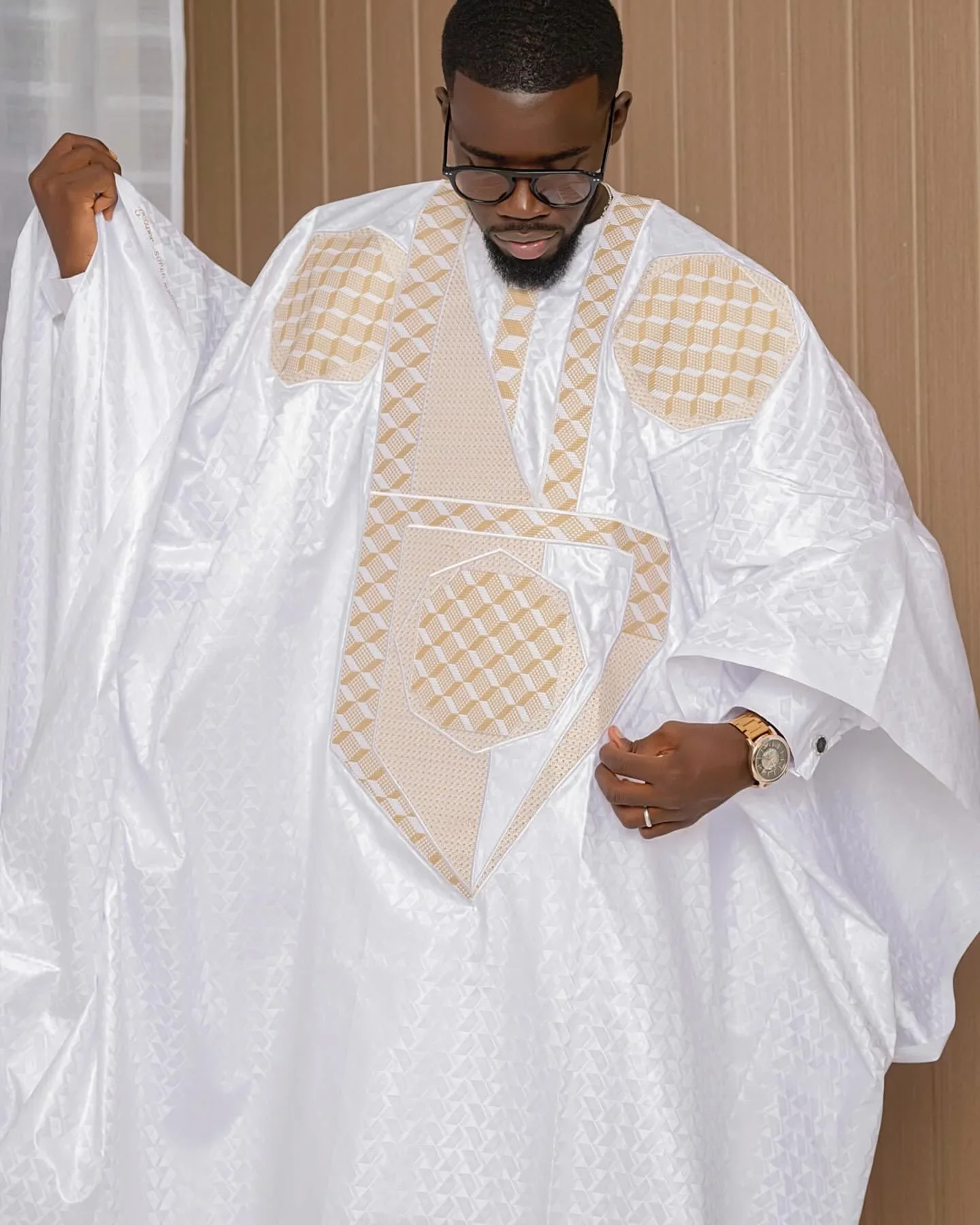 African Clothes For Man Bazin Riche Embroidery Design Top Long Sleeve