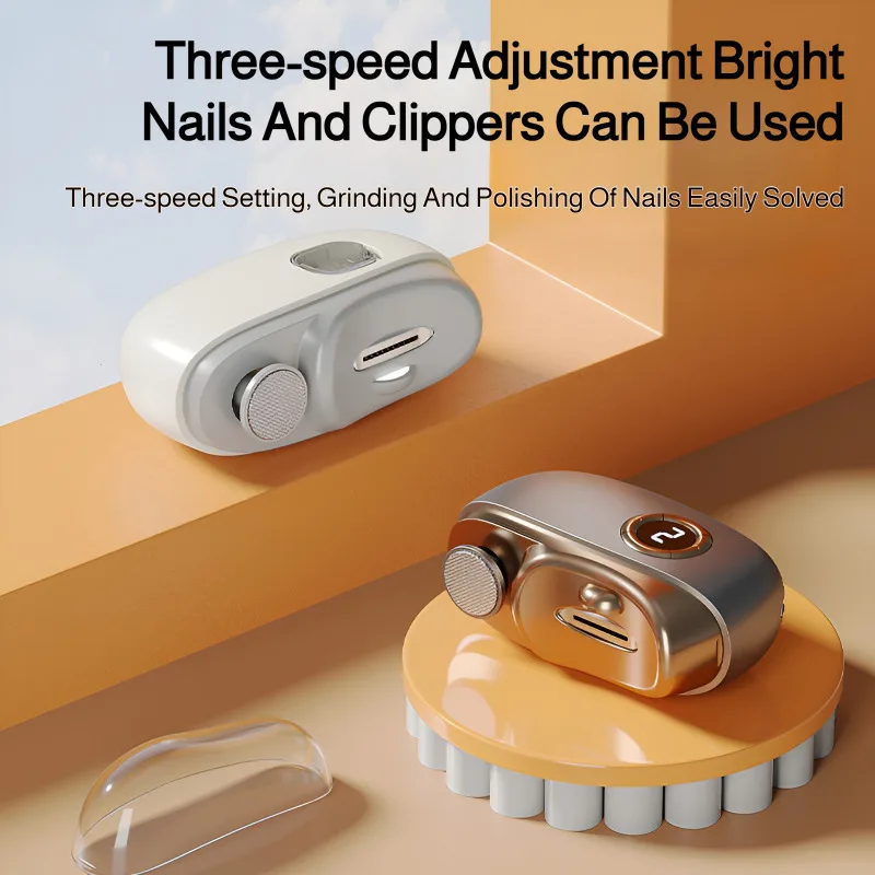 

Электрическая машинка для стрижки ногтей 2 в 1 & Перезаряжаемая 3-скоростная мельница-измельчитель с защитой от защемления и LED-подсветкой для младенцев, взрослых и пожилых людей, для домашнего использования