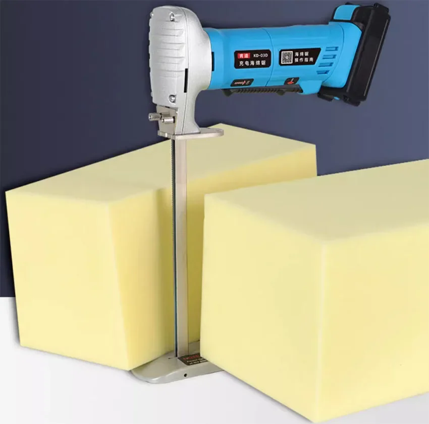 18V 2.0Ah Electric Sponge Reciprocating Cutter, High Density Foam Saw with 15/20/30cm Cutting Blade