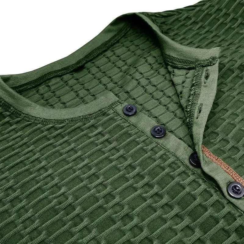 قميص رياضي رجالي ضيق وقابل للتنفس بأكمام طويلة وياقة مستديرة بلون سادة مريح من مزيج البوليستر للجري