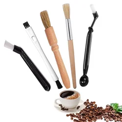 5Pcs Espresso Brush Set - Wooden Coffee Grinder & Machine Cleaning Brush Nylon Espresso Cleaner Kit for Coffee Lovers