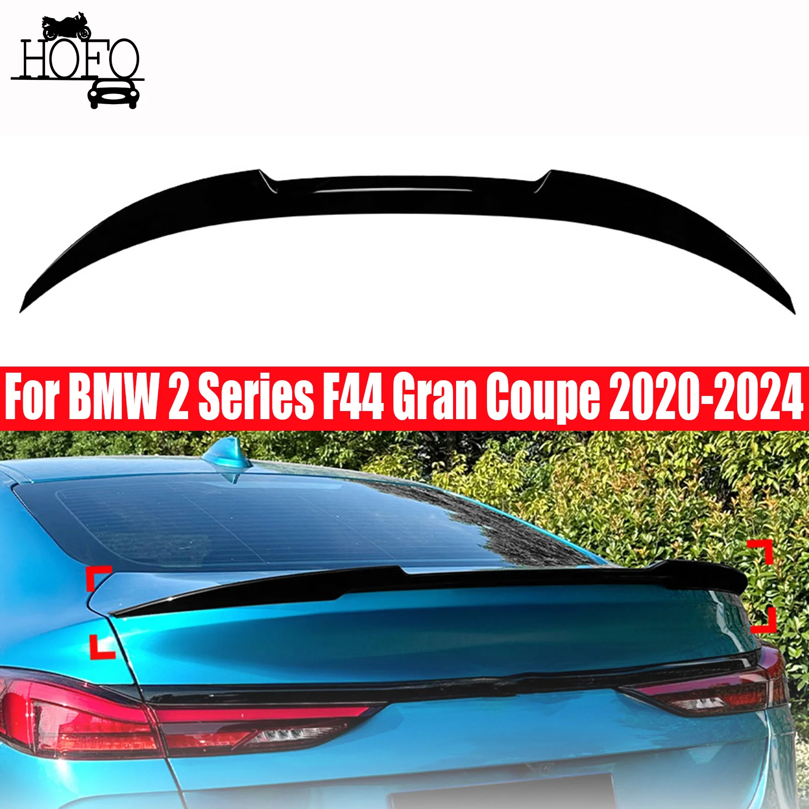 

For BMW 2 Series F44 Gran Coupe 2020-2024 M4 Blade Rear Wing Ducktail Spoiler Carbon Fiber Look
