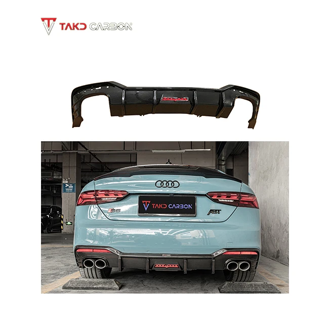 All-Dry Carbon Fiber Technology universal rear spoilers Rear Bumper Lip Diffuser GEN 1 For AUDI A5 S5 PA B9.5