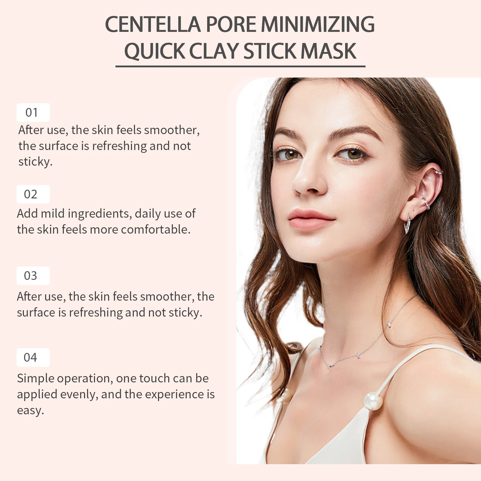 Centella Clay Stick Mask Facial Cleansing Pore Minimizing Deep Moisturizing Soothing Facial Brightening Face Mask Skin Care 27g