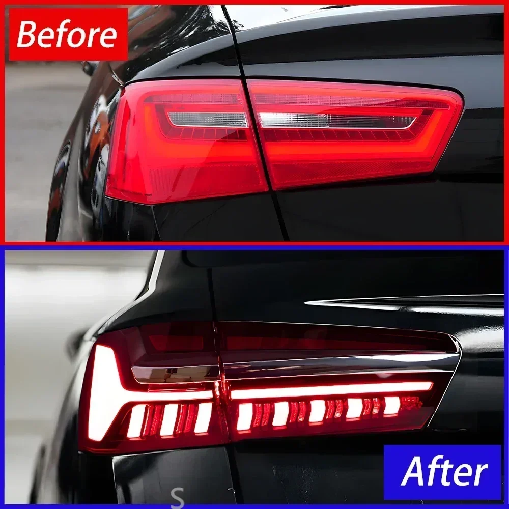 Modified Car Taillights Assembly for Audi A6 C7 A6L S6 2012-2015 Upgrade 2021 High Configuration Penetrating Styling Accessories