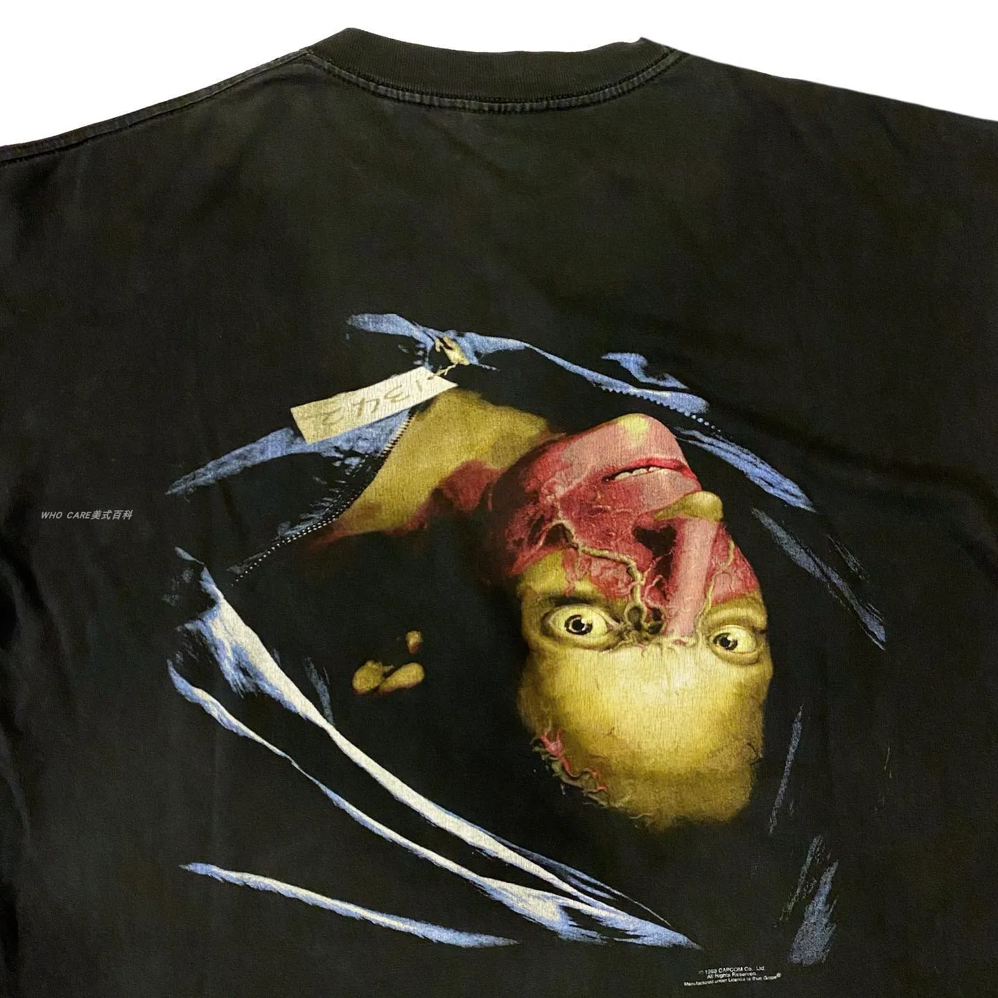 2025 tiempo completo Resident Evil American hombro caída camiseta de manga corta en Europa y América High Street Unisex Tops camisetas