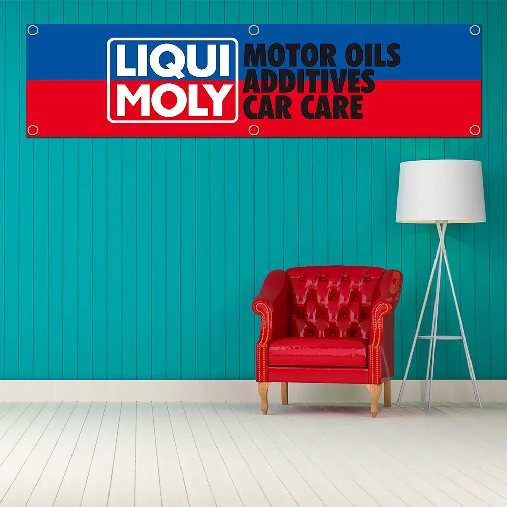 45x180cm Liqui Molys Banner Flag Polyester Printed Garage Wall Art Outdoor Decorations Tapestry