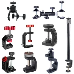 Desk Mount Stand DSLR Camera C Clamp Light Stand Universal Aluminum Desktop C Type Action Camera Phone Clamp